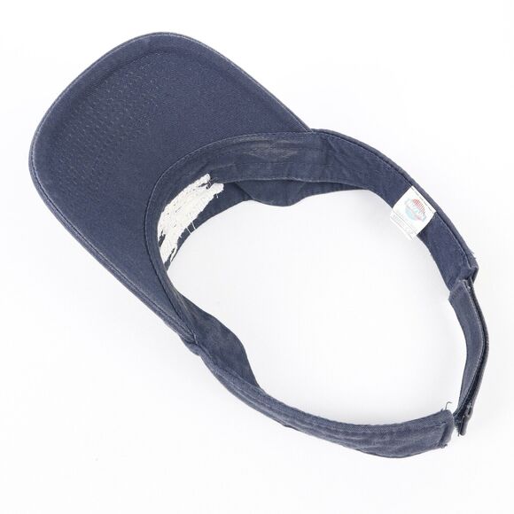 Wrigley Field Chicago Illinois Embroidered H&L Sun Visor by Nissun Cap Dark Blue - Picture 6 of 7